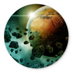 Коврик круглый с принтом Метеориты , резина и полиэстер | круглая форма, изображение наносится на всю лицевую часть | вселенная | галактика | звёзды | земля | камета | космос | метеориты | метеоры | орбита | планеты | солнце