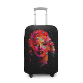 Чехол для чемодана 3D с принтом Marilyn Monroe Art , 86% полиэфир, 14% спандекс | двустороннее нанесение принта, прорези для ручек и колес | art | marilyn monroe | живопись | искусство | мэрилин монро