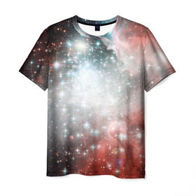 Мужская футболка 3D с принтом Космические красоты , 100% полиэфир | прямой крой, круглый вырез горловины, длина до линии бедер | вселенная | галактика | звезды | планеты | туманность