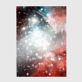 Постер с принтом Космические красоты , 100% бумага
 | бумага, плотность 150 мг. Матовая, но за счет высокого коэффициента гладкости имеет небольшой блеск и дает на свету блики, но в отличии от глянцевой бумаги не покрыта лаком | вселенная | галактика | звезды | планеты | туманность