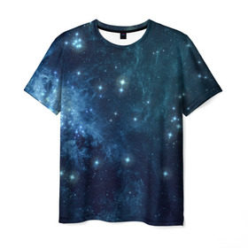 Мужская футболка 3D с принтом Слияние галактик , 100% полиэфир | прямой крой, круглый вырез горловины, длина до линии бедер | вселенная | галактика | звёзды | комета | космос | метеориты | метеоры | созвездия