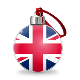 Ёлочный шар с принтом Великобритания , Пластик | Диаметр: 77 мм | англия | британия