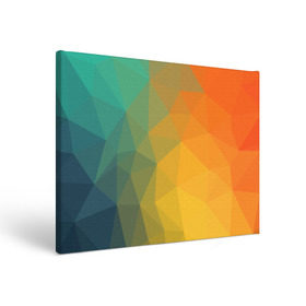 Холст прямоугольный с принтом LowPoly Gradient , 100% ПВХ |  | colors | gradient | lowpoly | poly | градиент | цвета
