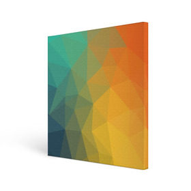 Холст квадратный с принтом LowPoly Gradient , 100% ПВХ |  | colors | gradient | lowpoly | poly | градиент | цвета