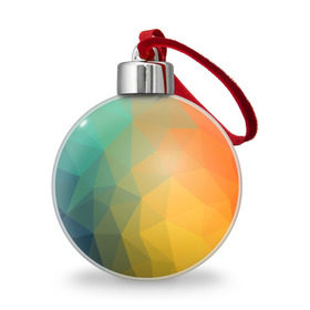 Ёлочный шар с принтом LowPoly Gradient , Пластик | Диаметр: 77 мм | colors | gradient | lowpoly | poly | градиент | цвета