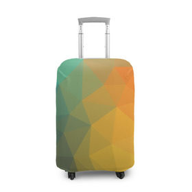 Чехол для чемодана 3D с принтом LowPoly Gradient , 86% полиэфир, 14% спандекс | двустороннее нанесение принта, прорези для ручек и колес | colors | gradient | lowpoly | poly | градиент | цвета