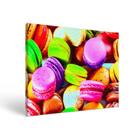 Холст прямоугольный с принтом Макароны , 100% ПВХ |  | Тематика изображения на принте: макаруны | печенье | разноцветный