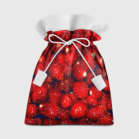 Подарочный 3D мешок с принтом Земляника , 100% полиэстер | Размер: 29*39 см | земляника | клубника | красный | лето | природа | ягода