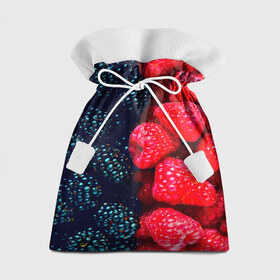 Подарочный 3D мешок с принтом Ягоды , 100% полиэстер | Размер: 29*39 см | клубника | красный | лето | природа | ягода