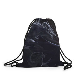Рюкзак-мешок 3D с принтом Горгулья , 100% полиэстер | плотность ткани — 200 г/м2, размер — 35 х 45 см; лямки — толстые шнурки, застежка на шнуровке, без карманов и подкладки | горгулья | демон | дьявол | тьма | черная