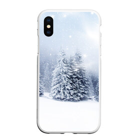 Чехол для iPhone XS Max матовый с принтом Зимняя пора , Силикон | Область печати: задняя сторона чехла, без боковых панелей | Тематика изображения на принте: вьюга | горы | зима | лес | метель | мороз | пейзаж | пурга | снег | снегопад | сосулька | стужа | сугроб | холод