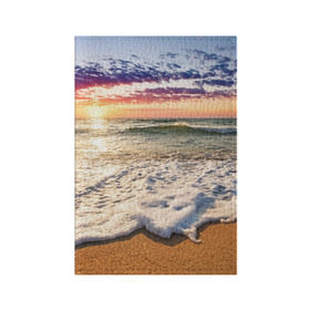 Обложка для паспорта матовая кожа с принтом Красочный закат , натуральная матовая кожа | размер 19,3 х 13,7 см; прозрачные пластиковые крепления | Тематика изображения на принте: sunrise | sunset | touchdown | волны | восход солнца | закат | красота | лето | море | небо | облака | океан | отдых | отпуск | пена | песок | прилив | природа | путешествие | рассвет | солнце | туризм