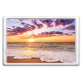 Магнит 45*70 с принтом Sunset , Пластик | Размер: 78*52 мм; Размер печати: 70*45 | волны | закат | море | небо | океан | рассвет | солнце