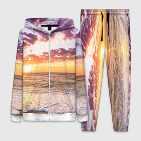 Женский костюм 3D с принтом Sunset ,  |  | волны | закат | море | небо | океан | рассвет | солнце