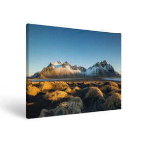 Холст прямоугольный с принтом Горный хребет , 100% ПВХ |  | Тематика изображения на принте: горы | небо | пейзаж | скалы | хребет