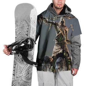 Накидка на куртку 3D с принтом Леший , 100% полиэстер |  | gerald | wild hunt | witcher | ведьмак | геральд | дикая охота