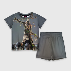 Детский костюм с шортами 3D с принтом Леший ,  |  | gerald | wild hunt | witcher | ведьмак | геральд | дикая охота