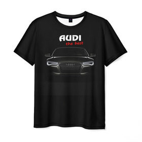 Мужская футболка 3D с принтом AUDI the best , 100% полиэфир | прямой крой, круглый вырез горловины, длина до линии бедер | audi | авто | автомобиль | ауди