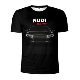 Мужская футболка 3D спортивная с принтом AUDI the best , 100% полиэстер с улучшенными характеристиками | приталенный силуэт, круглая горловина, широкие плечи, сужается к линии бедра | audi | авто | автомобиль | ауди