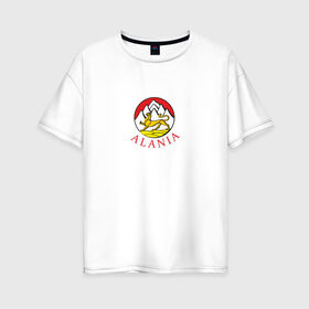 Женская футболка хлопок Oversize с принтом Аллон , 100% хлопок | свободный крой, круглый ворот, спущенный рукав, длина до линии бедер
 | алания | северная осетия алания