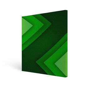 Холст квадратный с принтом Зелёные стрелы , 100% ПВХ |  | геометрия | зеленый | полосы