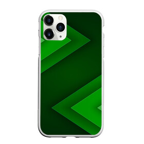 Чехол для iPhone 11 Pro матовый с принтом Зелёные стрелы , Силикон |  | геометрия | зеленый | полосы
