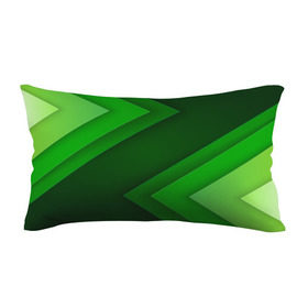 Подушка 3D антистресс с принтом Зелёные стрелы , наволочка — 100% полиэстер, наполнитель — вспененный полистирол | состоит из подушки и наволочки на молнии | геометрия | зеленый | полосы