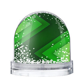 Снежный шар с принтом Зелёные стрелы , Пластик | Изображение внутри шара печатается на глянцевой фотобумаге с двух сторон | геометрия | зеленый | полосы