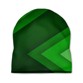 Шапка 3D с принтом Зелёные стрелы , 100% полиэстер | универсальный размер, печать по всей поверхности изделия | Тематика изображения на принте: геометрия | зеленый | полосы