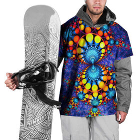 Накидка на куртку 3D с принтом Узорный фон , 100% полиэстер |  | круги | разноцветный | фракталы | яркий