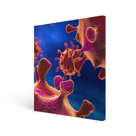 Холст квадратный с принтом Бактерия , 100% ПВХ |  | Тематика изображения на принте: биология | вирус | медицина | микроб