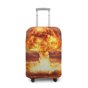 Чехол для чемодана 3D с принтом Атомный взрыв , 86% полиэфир, 14% спандекс | двустороннее нанесение принта, прорези для ручек и колес | агрессия | атомный взрыв | водородная бомба | вспышка | гриб | огонь | пламя | ударная волна | уничтожение | урон | ядерный удар