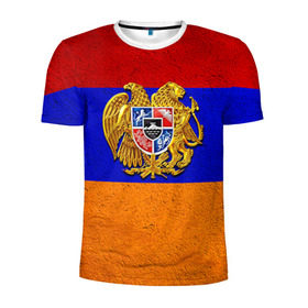 Мужская футболка 3D спортивная с принтом Армения , 100% полиэстер с улучшенными характеристиками | приталенный силуэт, круглая горловина, широкие плечи, сужается к линии бедра | армения | армянин | армянский | национальный | нация | флаг | флаги