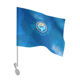 Флаг для автомобиля с принтом Киргизия герб , 100% полиэстер | Размер: 30*21 см | герб | киргиз | киргизия | киргизский | кыргызстан | национальный | нация | флаг | флаги