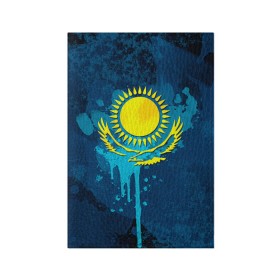 Обложка для паспорта матовая кожа с принтом Казахстан , натуральная матовая кожа | размер 19,3 х 13,7 см; прозрачные пластиковые крепления | казах | казахский | казахстан | национальный | нация | республика | рк | флаг | флаги
