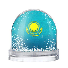 Снежный шар с принтом Флаг Казахстана , Пластик | Изображение внутри шара печатается на глянцевой фотобумаге с двух сторон | Тематика изображения на принте: казах | казахский | казахстан | национальный | нация | республика | рк | флаг | флаги