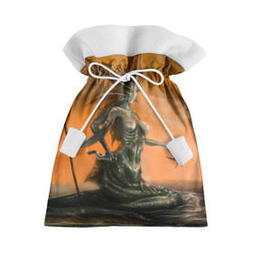 Подарочный 3D мешок с принтом Арт , 100% полиэстер | Размер: 29*39 см | Тематика изображения на принте: море | русалка