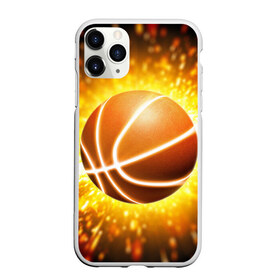Чехол для iPhone 11 Pro матовый с принтом Баскетбольный мяч , Силикон |  | Тематика изображения на принте: взрыв | искры | огонь | пламя