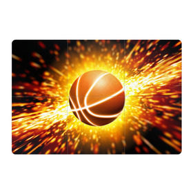 Магнитный плакат 3Х2 с принтом Баскетбольный мяч , Полимерный материал с магнитным слоем | 6 деталей размером 9*9 см | Тематика изображения на принте: взрыв | искры | огонь | пламя