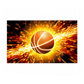 Бумага для упаковки 3D с принтом Баскетбольный мяч , пластик и полированная сталь | круглая форма, металлическое крепление в виде кольца | взрыв | искры | огонь | пламя