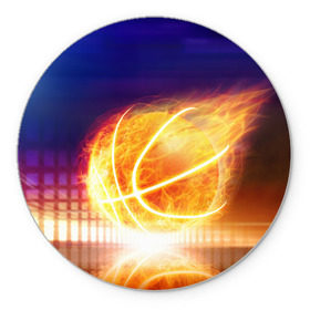 Коврик круглый с принтом Огненный мяч , резина и полиэстер | круглая форма, изображение наносится на всю лицевую часть | streetball | баскетбол | взрыв | искры | любимая игра | моя жизнь | мяч | огонь | пламя | развлечение | страсть | тренировка | увлечение | хобби