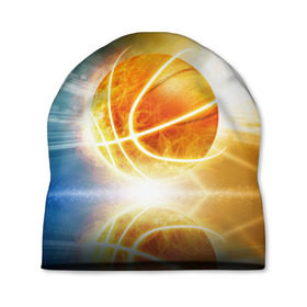 Шапка 3D с принтом Баскетбол - жизнь моя , 100% полиэстер | универсальный размер, печать по всей поверхности изделия | Тематика изображения на принте: streetball | баскетбол | взрыв | мяч | пламя