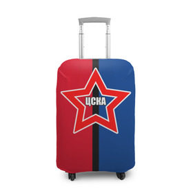Чехол для чемодана 3D с принтом ЦСКА , 86% полиэфир, 14% спандекс | двустороннее нанесение принта, прорези для ручек и колес | премьер лига | рфпл | футбол | цска