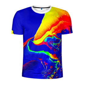 Мужская футболка 3D спортивная с принтом Краска , 100% полиэстер с улучшенными характеристиками | приталенный силуэт, круглая горловина, широкие плечи, сужается к линии бедра | абстракция красок | брызги | краска | цветные