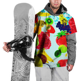Накидка на куртку 3D с принтом Коктейль , 100% полиэстер |  | лето | фрукты | цветной | ягоды | яркий