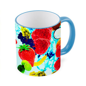 Кружка 3D с принтом Коктейль , керамика | ёмкость 330 мл | Тематика изображения на принте: лето | фрукты | цветной | ягоды | яркий