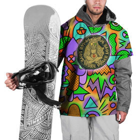 Накидка на куртку 3D с принтом Хиппи 3 , 100% полиэстер |  | Тематика изображения на принте: hippie | peace | пацифик | хиппи