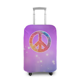 Чехол для чемодана 3D с принтом Хиппи 8 , 86% полиэфир, 14% спандекс | двустороннее нанесение принта, прорези для ручек и колес | hippie | peace | пацифик | хиппи