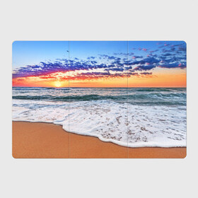 Магнитный плакат 3Х2 с принтом Красивый закат , Полимерный материал с магнитным слоем | 6 деталей размером 9*9 см | sunrise | sunset | волна | жара | закат | зной | красота | лето | море | океан | отдых | пена | песок | пляж | прибой | прилив | природа | рассвет | солнце
