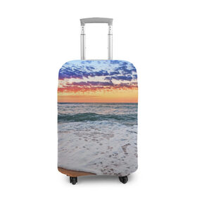 Чехол для чемодана 3D с принтом Красивый закат , 86% полиэфир, 14% спандекс | двустороннее нанесение принта, прорези для ручек и колес | Тематика изображения на принте: sunrise | sunset | волна | жара | закат | зной | красота | лето | море | океан | отдых | пена | песок | пляж | прибой | прилив | природа | рассвет | солнце